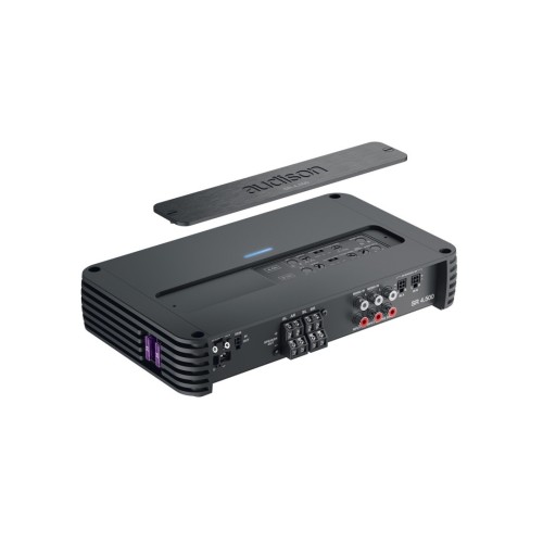 AUDISON SR 4.500 4-RIŲ KANALŲ AUTOMOBILINIS GARSO STIPRINTUVAS GALIA 130 W X 4 @ 4Ω (RMS) @14.4 VDC, 1% THD 