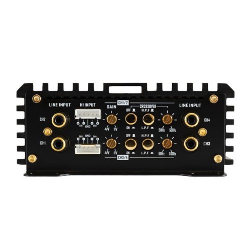 DLS SIGNATURE S4 AUTOMOBILINIS GARSO STIPRINTUVAS GALIA: 4 X 130W (PRIE 2 OMŲ), DAŽNIŲ JUOSTA: 10 HZ – 60 KHZ, THD PRIE 85W, 1KHZ <0,065% 