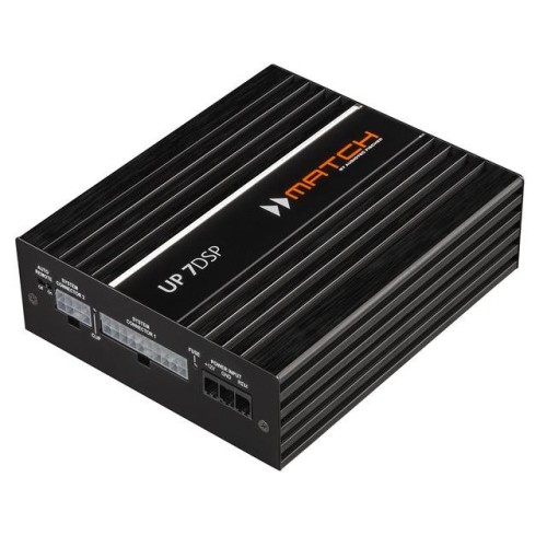 HELIX MATCH UP 7DSP, AUTOMOBILINIS GARSO STIPRINTUVAS GALIA: 320W, DAŽNIŲ JUOSTA: 20 HZ - 22,000 HZ, DSP SFX PALAIKYMAS, RPS BEI SMD TECHNOLOGIJA 