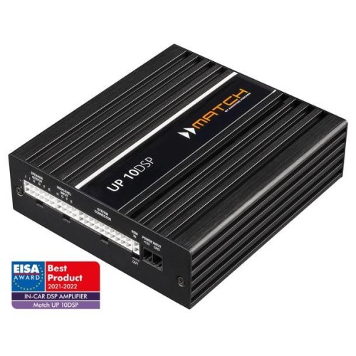 MATCH UP 10DSP, AUTOMOBILINIS GARSO STIPRINTUVAS GALIA: 8 X 65 W, DAŽNIŲ JUOSTA: 20 HZ - 22,000 HZ, CLARITYXPANDER BEI STAGEXPANDER FUNKCIONALUMAS.  