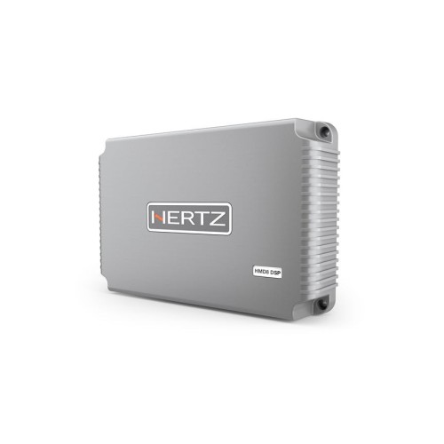 HERTZ HMD8 DSP 24V VANDENS TRANSPORTUI SKIRTAS GARSO STIPRINTUVAS GALIA: 4 X 260W, ĮMONTUOTAS DSP, THD: 0.6 % 