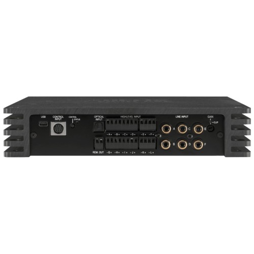 HELIX V TWELVE DSP 12-KOS KANALŲ AUTOMOBILINIS GARSO STIPRINTUVAS SU INTEGRUOTU 14-KOS KANALŲ DSP GALIA 12 X 75 W@ 4 OMAI 