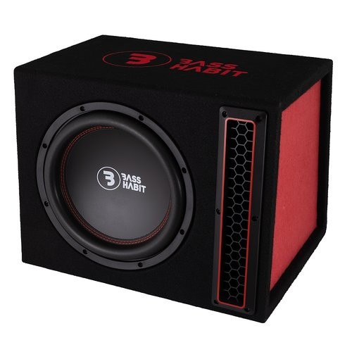 BASS HABIT PLAY 2 P2112 ŽEMŲ DAŽNIŲ GARSO KOLONĖLĖ AUTOMOBILIUI SU DĖŽE GALIA: 1000 W, VARŽA: 2X2 OMAI