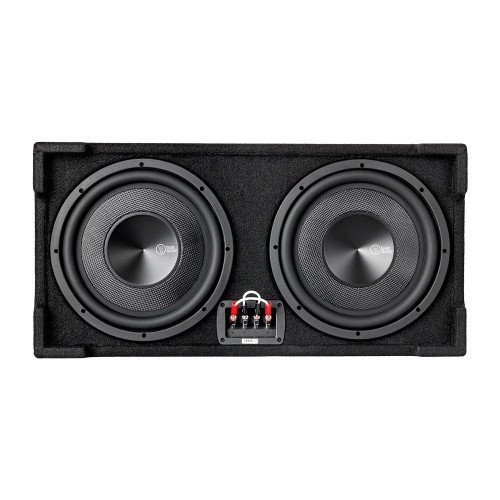 BASS HABIT PLAY 2 PL2212SR – DVIGUBA 12 COLIŲ ŽEMŲ DAŽNIŲ KOLONĖLĖ. GALIA: 500 W RMS, 1000 W MAKSIMALI.  IMPEDANSAS: 2 × 2 Ω.  JAUTRUMAS: 96 DB. 