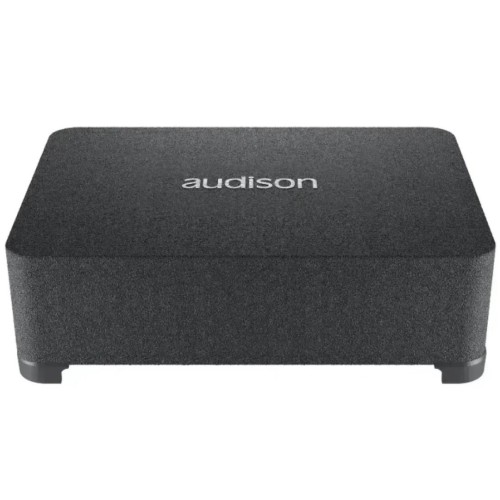 AUDISON APBX 10 AS2, AKTYVI AUTOMOBILINĖ ŽEMŲ DAŽNIŲ GARSO KOLONĖLĖ GALIA: 400W, VARŽA: 0,16 OMAI, HE-LI TECHNOLOGIJA 