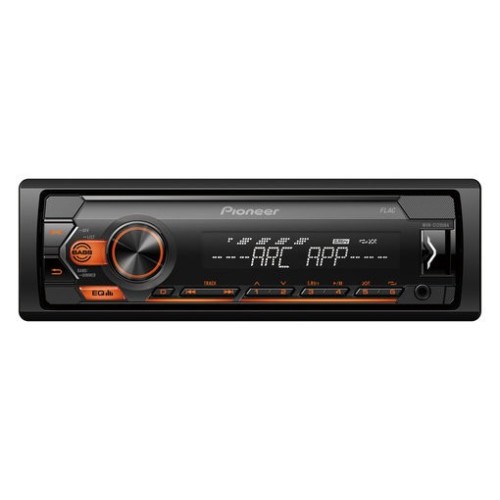 PIONEER MVH-S120UB AUTOMAGNETOLA 1-DIN, AMBER APŠVIETIMAS, USB JUNGTIMI, SUDERINAMA SU ANDROID ĮRENGINIAIS  