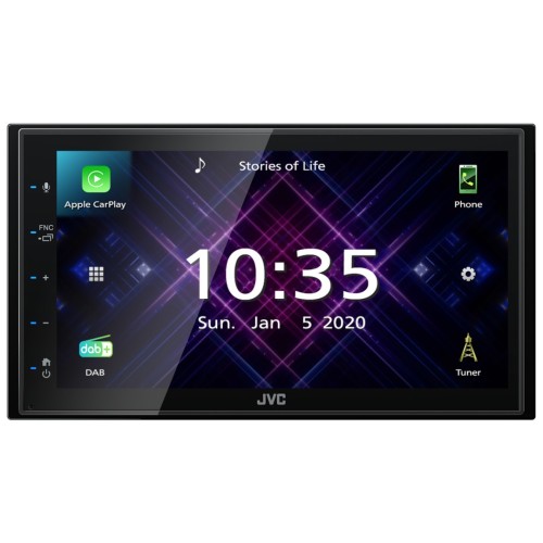 JVC KW-M565DBT, 2-DIN AUTOMOBILINĖ MULTIMEDIJA APPLE CAR PLAY BEI ANDROID AUTO PALAIKYMAS, BLUETOOTH RYŠYS, AUTOMATINIO PORAVIMO FUNKCIJA 