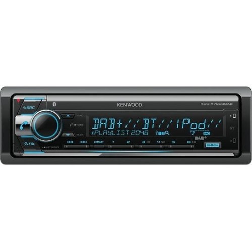 KENWOOD KDC-X7200DAB AUTOMAGNETOLA DAB+ RADIJAS (ANTENA YRA KOMPLEKTE), BLUETOOTH LAISVŲ RANKŲ ĮRANGAI IR AUDIO SIUNTIMUI, MP3, WMA & AAC ATKŪRIMAS (CD/USB) 