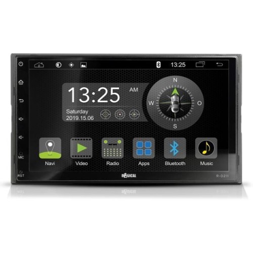RADICAL R-D211 AUTOMOBILINĖ MULTIMEDIJA, 2-DIN, DAB+ IMTUVAS, FM RDS, GPS NAVIGACIJA, ANDROID OS 9 PALAIKYMAS 