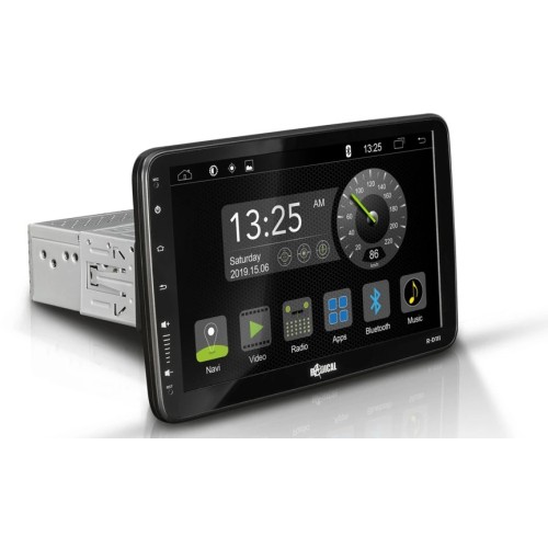 RADICAL R-D111 MULTIMEDIJA AUTOMOBILIUI SU ANDROID OPERACINE SISTEMA 1-DIN, USB JUNGTIS, BLUETOOTH IR WIFI PALAIKYMAS, ANDROID MIRRORING FUNCKIJA 