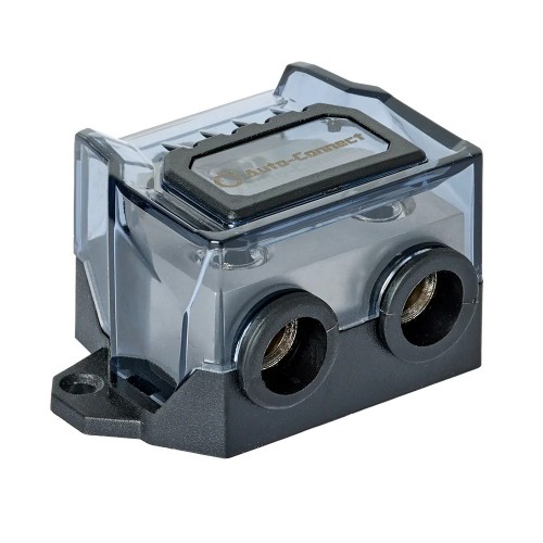 AUTO-CONNECT POWER DISTRIBUTION BLOCK 53 MM², 1 TO 2 – GALIOS PASKIRSTYMO BLOKAS, SKIRTAS PASKIRSTYTI DIDELĖS SROVĖS MAITINIMĄ IŠ VIENO ĮĖJIMO Į DU IŠĖJIMUS
