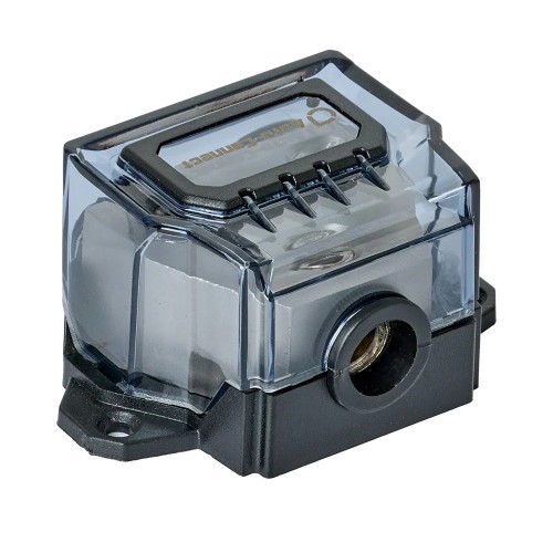 AUTO-CONNECT POWER DISTRIBUTION BLOCK 53 MM², 1 TO 2 – GALIOS PASKIRSTYMO BLOKAS, SKIRTAS PASKIRSTYTI DIDELĖS SROVĖS MAITINIMĄ IŠ VIENO ĮĖJIMO Į DU IŠĖJIMUS