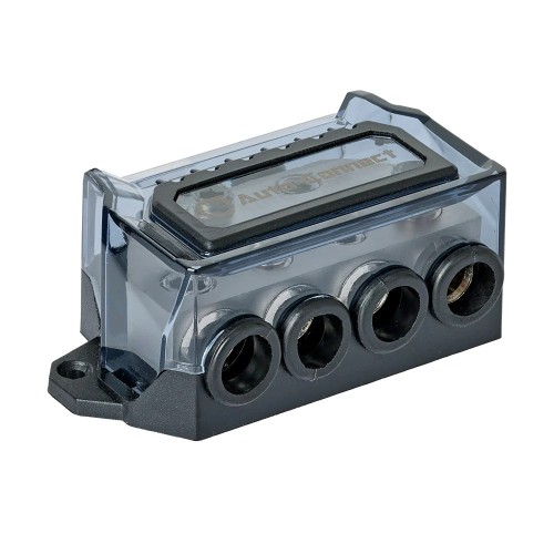 AUTO CONNECT POWER DISTRIBUTION BLOCK 53 MM², 2 TO 4 – GALIOS PASKIRSTYMO BLOKAS, SKIRTAS IŠ DVIEJŲ ĮĖJIMŲ PASKIRSTYTI MAITINIMĄ KETURIEMS IŠĖJIMAMS