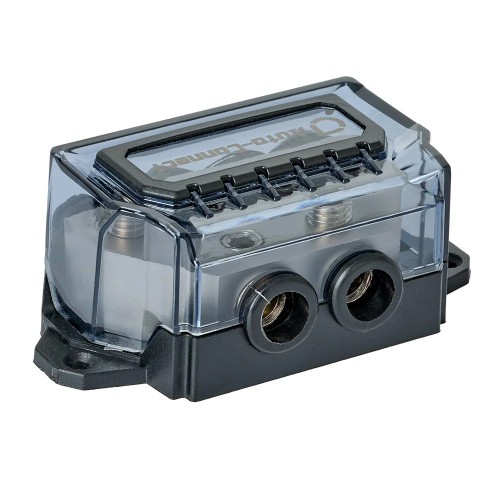AUTO CONNECT POWER DISTRIBUTION BLOCK 53 MM², 2 TO 4 – GALIOS PASKIRSTYMO BLOKAS, SKIRTAS IŠ DVIEJŲ ĮĖJIMŲ PASKIRSTYTI MAITINIMĄ KETURIEMS IŠĖJIMAMS