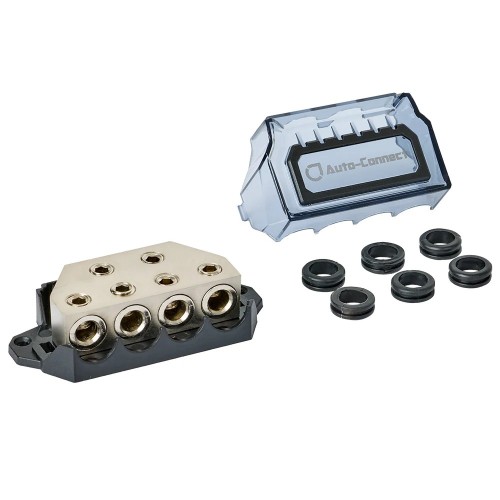 AUTO CONNECT POWER DISTRIBUTION BLOCK 53 MM², 2 TO 4 – GALIOS PASKIRSTYMO BLOKAS, SKIRTAS IŠ DVIEJŲ ĮĖJIMŲ PASKIRSTYTI MAITINIMĄ KETURIEMS IŠĖJIMAMS