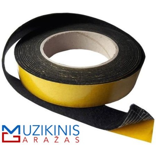 VIBROFILTR MADELIN LIPNI JUOSTA SKIRTA GIRGŽDESIIAMS PAŠALINTI IR GARSO IZOLIACIJAI  1MM STORIO (25MM X 6M)