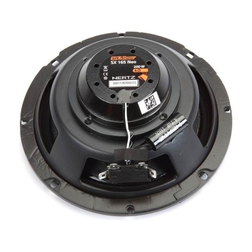 HERTZ SX 165 NEO SPL KOAKSALINIS GARSIAKALBIS GALIA: 200W, DAŽNIŲ JUOSTA: 100-20K HZ, JAUTRUMAS: 96.5 DB SPL 