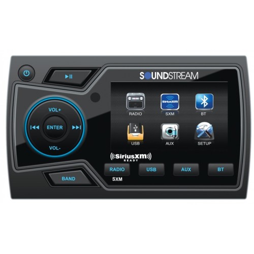 SOUNDSTREAM MHU-32SXM VANDEINIUI ATSPARI LAIVAMS SKIRTA MULTIMEDIJA MAKSIMALUS IŠĖJIMO GALINGUMAS: 4 X 75W., BLUETOOTH RYŠIO PALAIKYMAS, AKUMULIATORIAUS IŠKROVIMO LYGIO INDIKATORIUS 