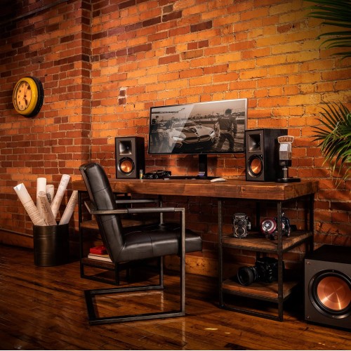 KLIPSCH R-41PM AKTYVIOS LENTYNINĖS GARSO KOLONĖLĖS