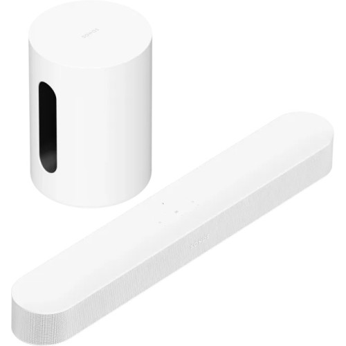SONOS BEAM (GEN2) SOUNDBAR'O IR SONOS SUB MINI, ŽEMŲ DAŽNIŲ GARSO KOLONĖLĖS KOMPLEKTAS (ĮVAIRIŲ SPALVŲ)