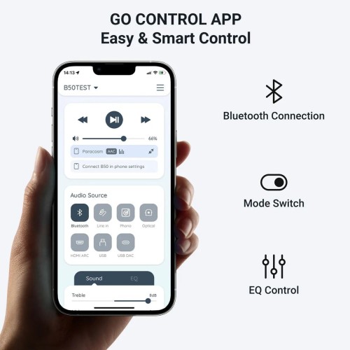ARYLIC B50, BLUETOOTH STEREO STIPRINTUVAS SU AUDIO SIŲSTUVU, HDMI ARC ARYLIC B50, BLUETOOTH STEREO STIPRINTUVAS SU AUDIO SIŲSTUVU, HDMI ARC