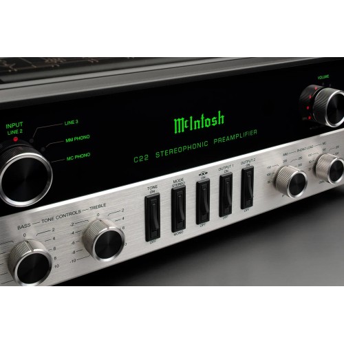 MCINTOSH C22 MK V, 2-JŲ KANALŲ LEMPINIS PRADINIS STIPRINTUVAS