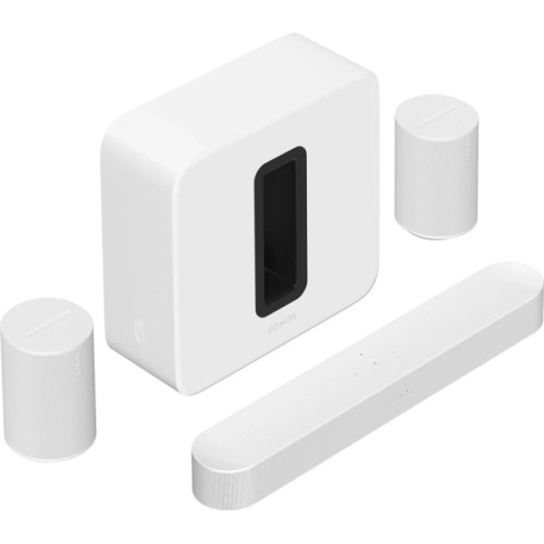 SONOS GARSIAKALBIŲ RINKINYS, BEAM + SUB + 2X ERA 100 SONOS GARSIAKALBIŲ RINKINYS, BEAM + SUB + 2X ERA 100
