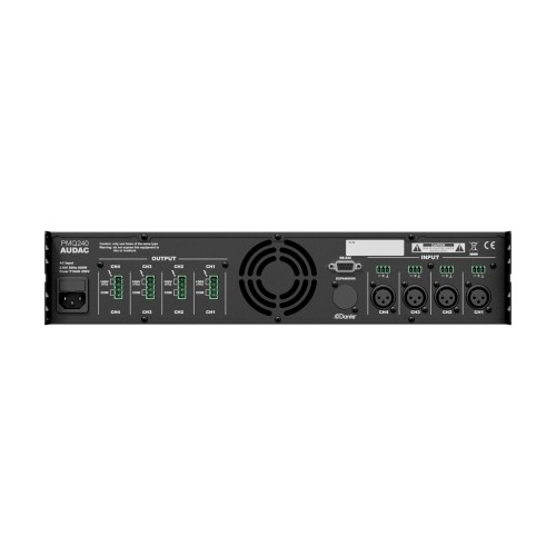 AUDAC PMQ240, GARSO STIPRINTUVAS 100V 4X240W SU DSP AUDAC PMQ240, GARSO STIPRINTUVAS 100V 4X240W SU DSP
