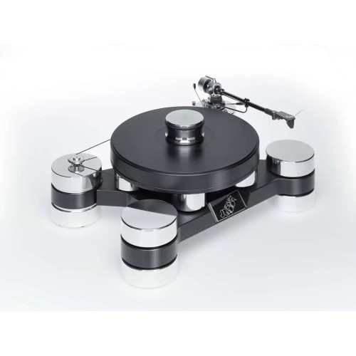 TRANSROTOR DARK STAR SILVER, PLOKŠTELIŲ GROTUVAS + KARTU SU SME 5009