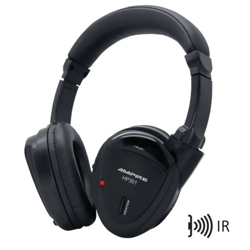 AMPIRE HP301 DUAL SOURCE IR, BELAIDĖS OVER-EAR TIPO AUSINĖS AMPIRE HP301 DUAL SOURCE IR, BELAIDĖS OVER-EAR TIPO AUSINĖS