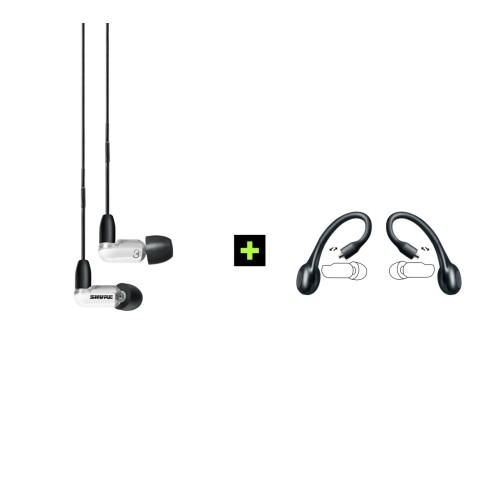 SHURE AONIC 3 TRUE WIRELESS EARPHONE BUNDLE, AUSINIŲ IR BELAIDŽIŲ AUSI SHURE AONIC 3 TRUE WIRELESS EARPHONE BUNDLE, AUSINIŲ IR BELAIDŽIŲ AUSI