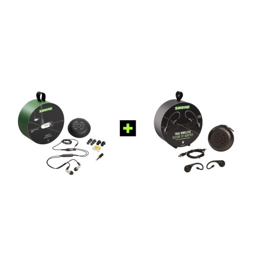 SHURE AONIC 3 TRUE WIRELESS EARPHONE BUNDLE, AUSINIŲ IR BELAIDŽIŲ AUSI SHURE AONIC 3 TRUE WIRELESS EARPHONE BUNDLE, AUSINIŲ IR BELAIDŽIŲ AUSI