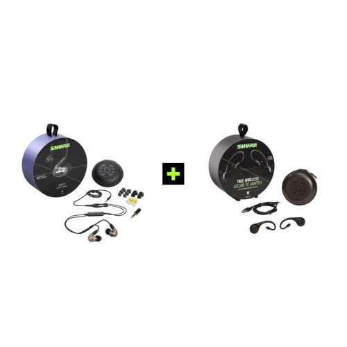 SHURE AONIC 4 TRUE WIRELESS EARPHONE BUNDLE, AUSINIŲ IR BELAIDŽIŲ AUSI SHURE AONIC 4 TRUE WIRELESS EARPHONE BUNDLE, AUSINIŲ IR BELAIDŽIŲ AUSI