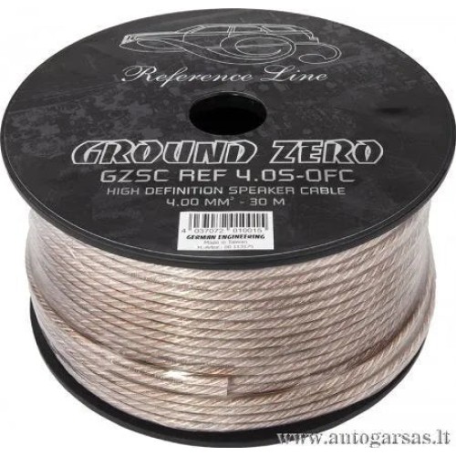 GARSIAKALBIŲ LAIDAS GROUND ZERO GZSC REF 4.0S-OFC 2X4.00 MM²/1M RITĖJE 30M