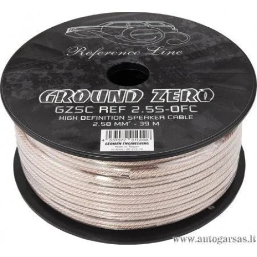 GARSIAKALBIŲ LAIDAS GROUND ZERO GZSC REF 2.5S-OFC 2X2.50 MM²/1M RITĖJE 39M
