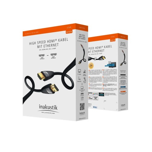 KABELIS HDMI-HDMI KIŠTUKAI 1.5M (HDMI 2.0) IN-AKUSTIK STAR KABELIS HDMI-HDMI KIŠTUKAI 1.5M (HDMI 2.0) IN-AKUSTIK STAR