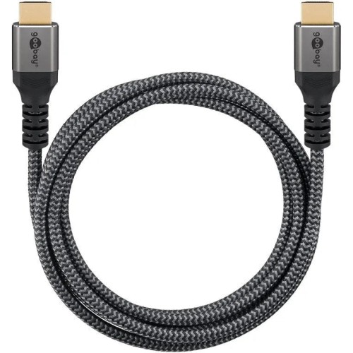 GOOBAY ULTRA HIGH SPEED HDMI™ SHARKSKIN GREY, SIGNALINIS HDMI KABELIS (0.5M - 5M) GOOBAY ULTRA HIGH SPEED HDMI™ SHARKSKIN GREY, SIGNALINIS HDMI KABELIS (0.5M - 5M)