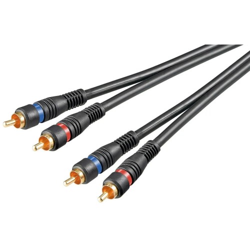 GOOBAY STEREO RCA 2X RCA, SIGNALINIS 3 M. RCA KABELIS