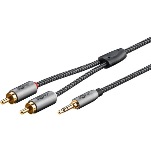 GOOBAY AUDIO ADAPTER CABLE AUX, 3.5 MM Į 2X RCA GARSO KABELIS, 5 M GOOBAY AUDIO ADAPTER CABLE AUX, 3.5 MM Į 2X RCA GARSO KABELIS, 5 M