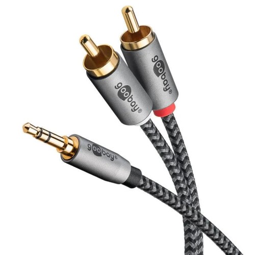 GOOBAY AUDIO ADAPTER CABLE AUX, 3.5 MM Į 2X RCA GARSO KABELIS, 2 M