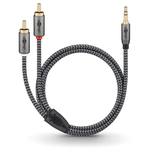 GOOBAY AUDIO ADAPTER CABLE AUX, 3.5 MM Į 2X RCA GARSO KABELIS, 2 M
