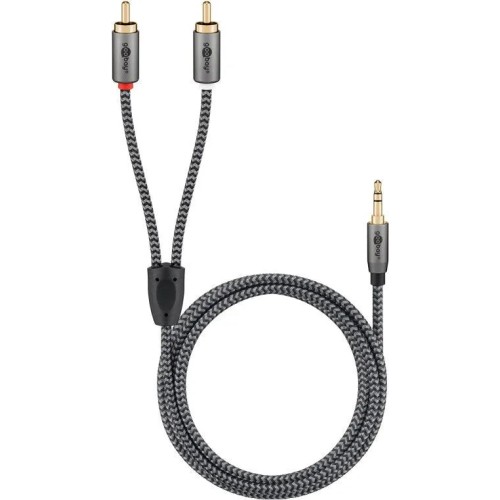 GOOBAY AUDIO ADAPTER CABLE AUX, 3.5 MM Į 2X RCA GARSO KABELIS, 3 M GOOBAY AUDIO ADAPTER CABLE AUX, 3.5 MM Į 2X RCA GARSO KABELIS, 3 M