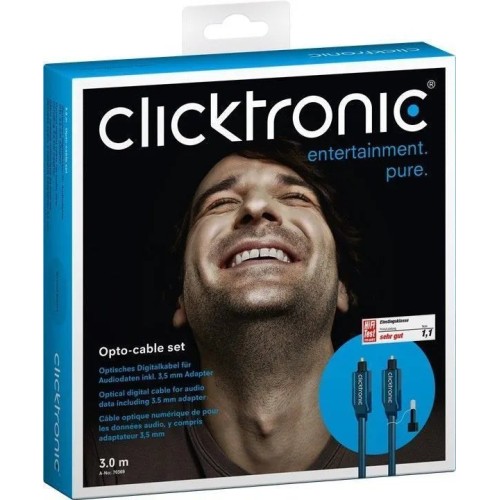 CLICKTRONIC OPTINIO KABELIO KOMPLEKTAS - OPTINIS SKAITMENINIS KABELIS + 3.5MM ADAPTERIS 3.0M CLICKTRONIC OPTINIO KABELIO KOMPLEKTAS - OPTINIS SKAITMENINIS KABELIS + 3.5MM ADAPTERIS 3.0M