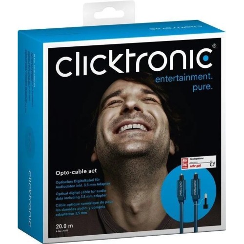 CLICKTRONIC OPTINIO KABELIO KOMPLEKTAS - OPTINIS SKAITMENINIS KABELIS + 3.5MM ADAPTERIS 20.0M CLICKTRONIC OPTINIO KABELIO KOMPLEKTAS - OPTINIS SKAITMENINIS KABELIS + 3.5MM ADAPTERIS 20.0M