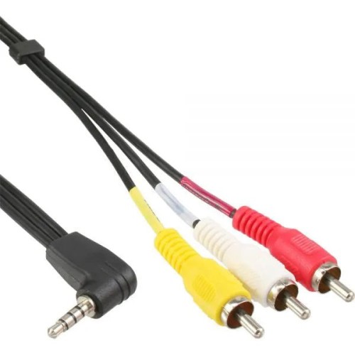 AUX ĮĖJIMO ADAPTERIS 3 RCA KIŠTUKAS - JACK KIŠTUKAS 3.5MM AUX ĮĖJIMO ADAPTERIS 3 RCA KIŠTUKAS - JACK KIŠTUKAS 3.5MM
