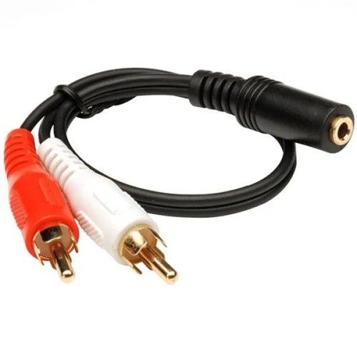 AUX ĮĖJIMO ADAPTERIS 2 RCA KIŠTUKAS - JACK LIZDAS 3.5MM AUX ĮĖJIMO ADAPTERIS 2 RCA KIŠTUKAS - JACK LIZDAS 3.5MM