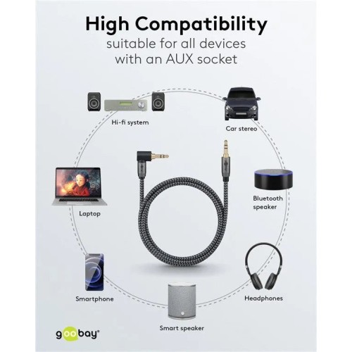 GOOBAY AUDIO CONNECTION CABLE, AUX 3.5 MM GARSO LAIDAS, 3 M GOOBAY AUDIO CONNECTION CABLE, AUX 3.5 MM GARSO LAIDAS, 3 M