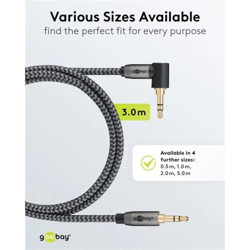 GOOBAY AUDIO CONNECTION CABLE, AUX 3.5 MM GARSO LAIDAS, 3 M GOOBAY AUDIO CONNECTION CABLE, AUX 3.5 MM GARSO LAIDAS, 3 M