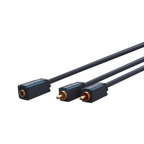 CLICKTRONIC (10 CM) 3.5 MM AUX Į RCA SIGNALINIS KABELIS- ADAPTERIS CLICKTRONIC (10 CM) 3.5 MM AUX Į RCA SIGNALINIS KABELIS- ADAPTERIS