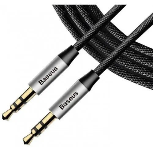 BASEUS YIVEN M30 0.5M SILVER/BLACK, SIGNALINIS 3,5MM AUX KABELIS BASEUS YIVEN M30 0.5M SILVER/BLACK, SIGNALINIS 3,5MM AUX KABELIS